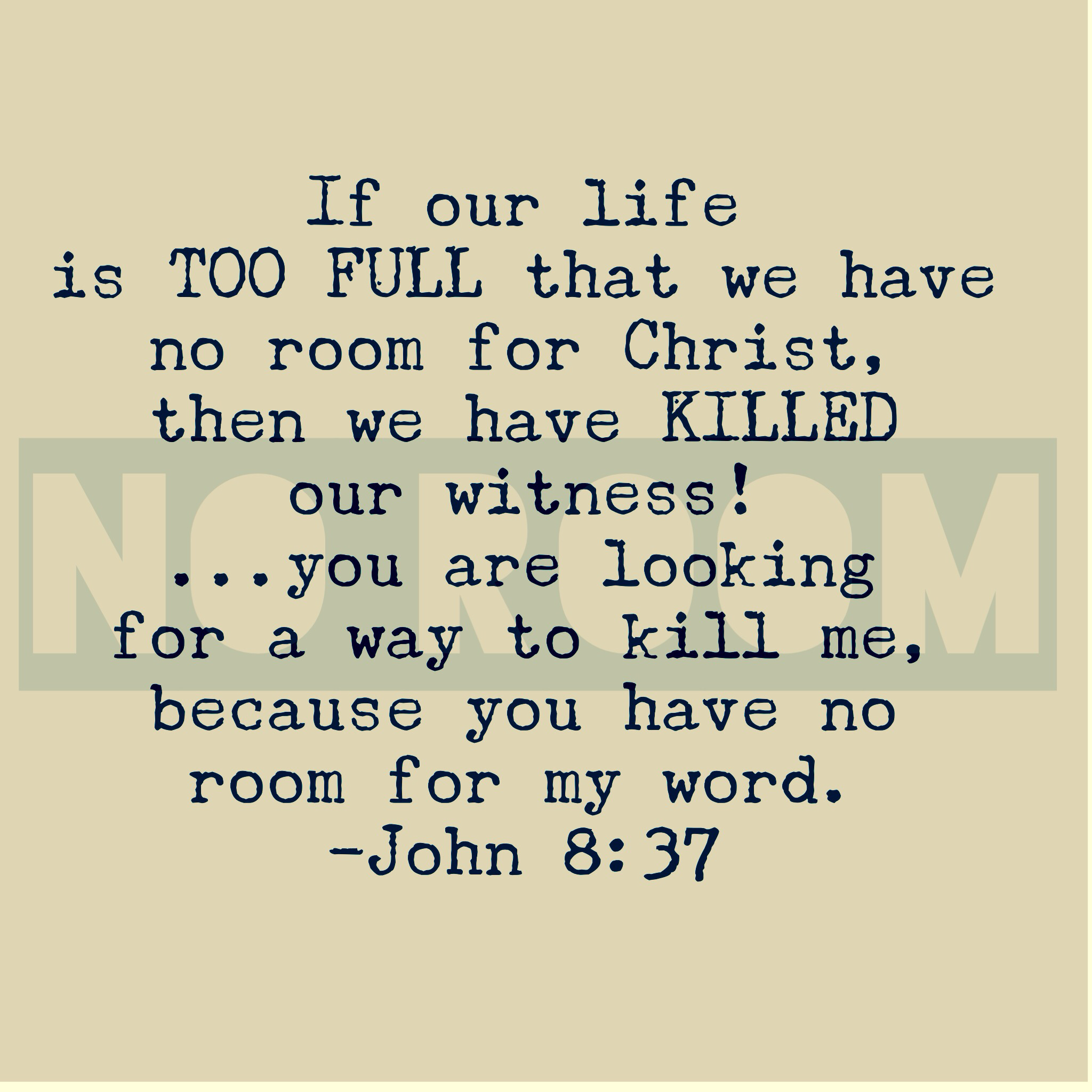 May 16, 2015 Word Picture-No Room