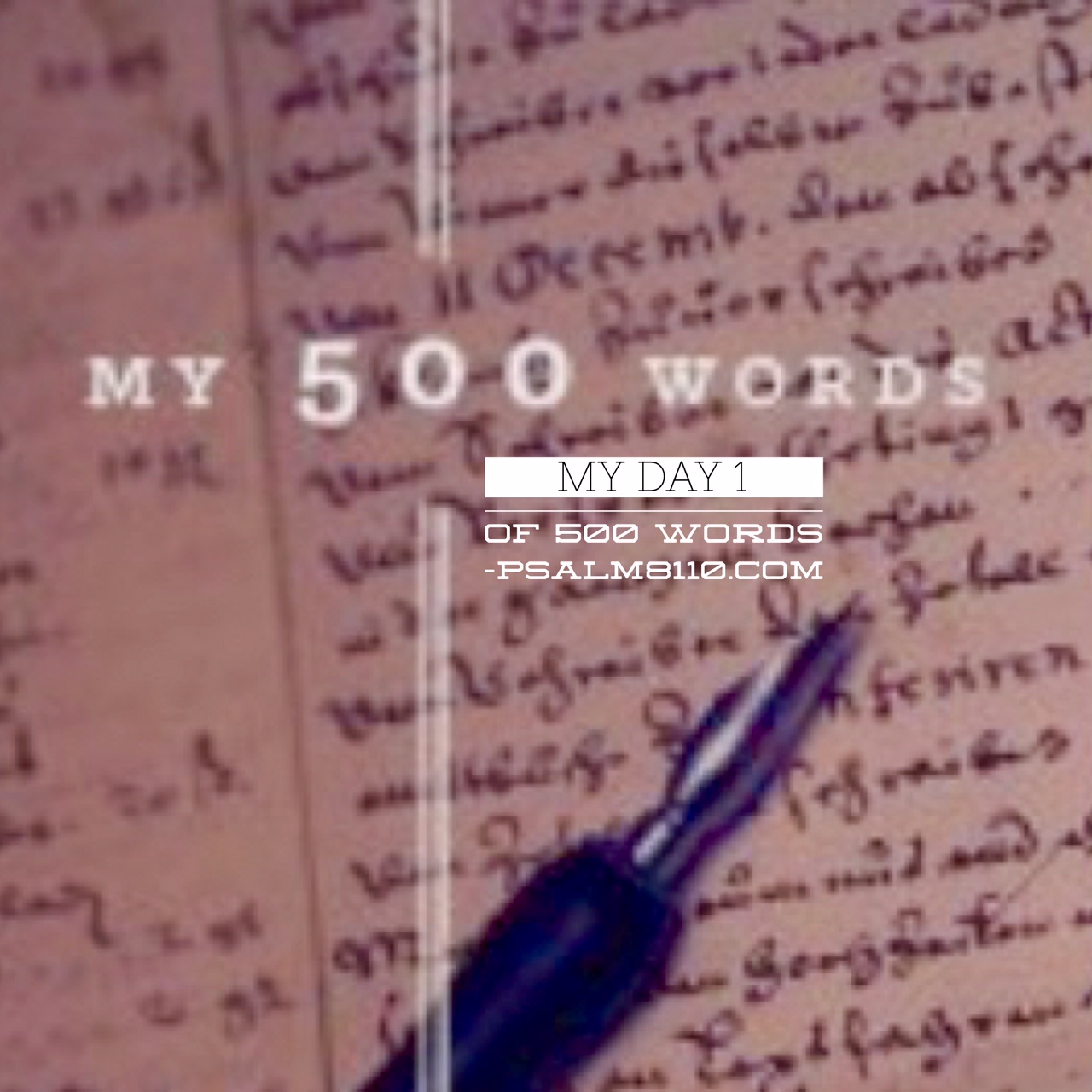 My Day 1 of 500 Words