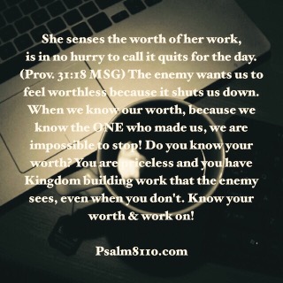 “Know Worth & Work On” December 26, 2015